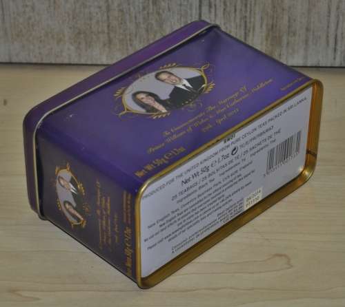 Collectible William and Catherine Wedding Commemorative English Breakfast Tea Tin