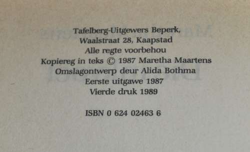 Die Inkvoël deur Maretha Maartens - ISBN 0624024636
