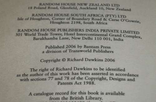 The God Delustion by Richard Dawkins ISBN 9780593058251