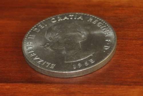 Great Britain 1965 Crown Commemorating Winston Churchill and Queen Elizabeth II