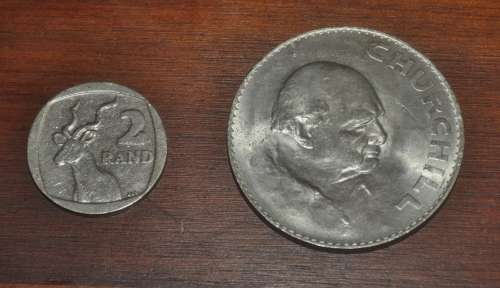 Great Britain 1965 Crown Commemorating Winston Churchill and Queen Elizabeth II