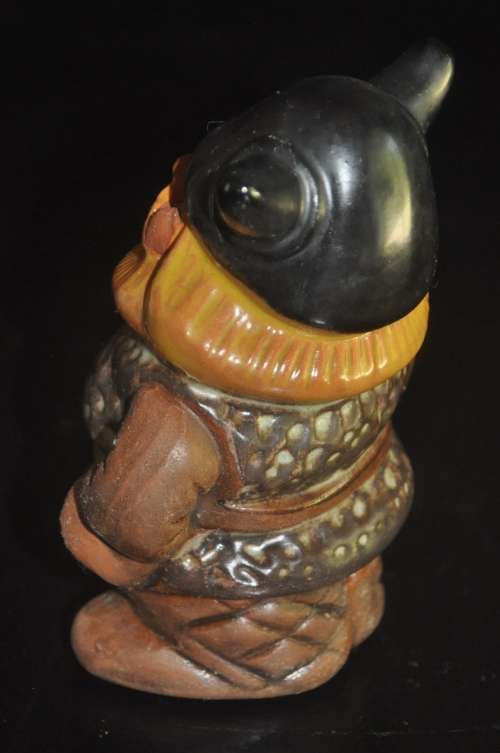 Vintage Rolf Berg Torshalla Sweden Ceramic Glazed Clay Viking Gnome Figurine c1960