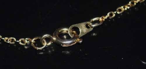 Vintage Gold Tone Square Pendant Necklace with Amber and Clear Crystal Stones