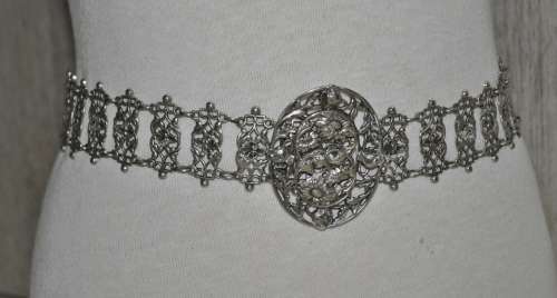 Antique, Victorian, Art Nouveau Floral EPNS Belt c1900