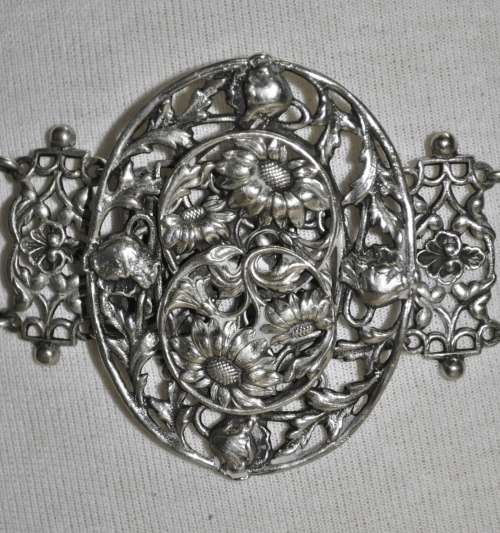 Antique, Victorian, Art Nouveau Floral EPNS Belt c1900