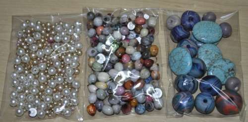 Bulk lot of vintage beads and other jewellery crafting materials