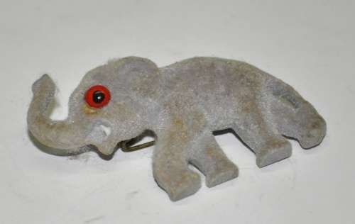 Vintage Carved Bakelite Elephant Pin c1940
