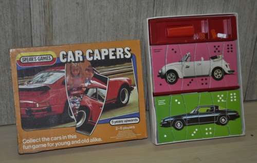Retro, Vintage, collectible Car Capers Game 1984 J. W. Spears and Sons PLS, Printed in England
