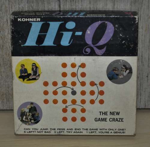 Vintage, Collectible Hi-Q Strategy Game No. 6920 c1970 by Kohner Bros. Made in the US