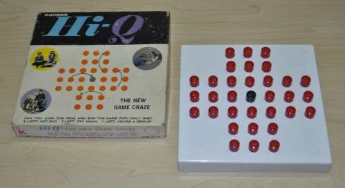 Vintage, Collectible Hi-Q Strategy Game No. 6920 c1970 by Kohner Bros. Made in the US