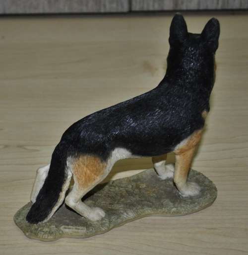Sheratt and Stephens Hand Painted and Crafted Collectible Standing Alsatian Resin Figurine #55064