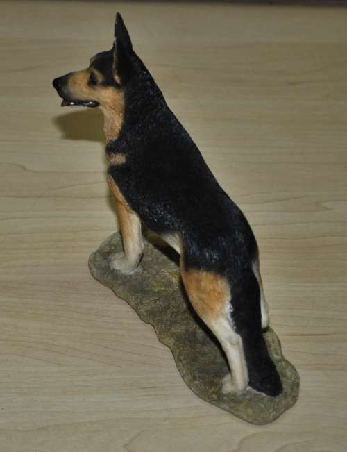 Sheratt and Stephens Hand Painted and Crafted Collectible Standing Alsatian Resin Figurine #55064