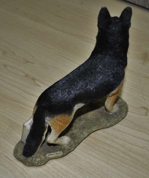 Sheratt and Stephens Hand Painted and Crafted Collectible Standing Alsatian Resin Figurine #55064