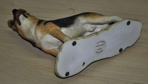 Sheratt and Stephens Hand Painted and Crafted Collectible Standing Alsatian Resin Figurine #55064