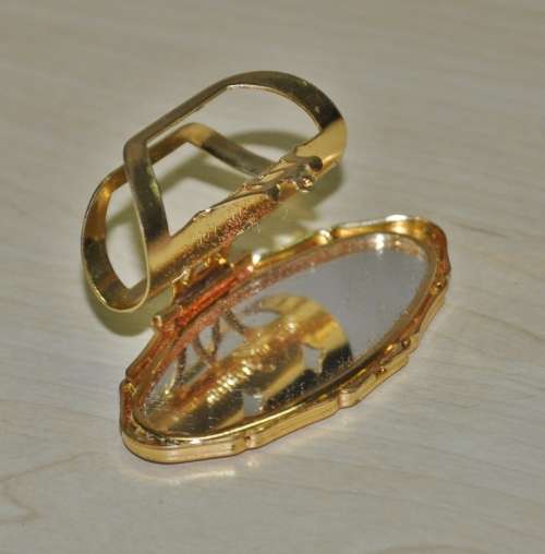 Vintage Gold Tone Stratton Lipstick Compact with Mirror Made in England c1960