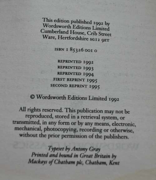 Wuthering Heights by Emily Bronte ISBN 1853260010