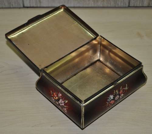 Antique Dressing Table Tin Jewellery Box
