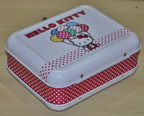 Contemporary Collectible Hello Kitty with Balloons Tin Lunch Box Licensed by Sanrio 2012