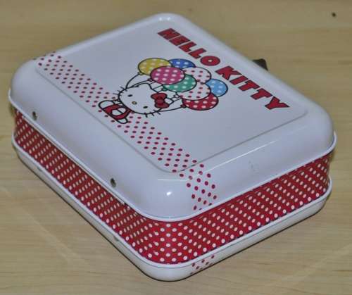 Contemporary Collectible Hello Kitty with Balloons Tin Lunch Box Licensed by Sanrio 2012