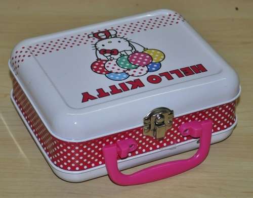 Contemporary Collectible Hello Kitty with Balloons Tin Lunch Box Licensed by Sanrio 2012