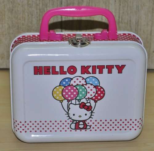 Contemporary Collectible Hello Kitty with Balloons Tin Lunch Box Licensed by Sanrio 2012