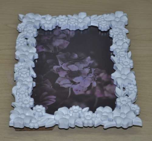 Decorative Cast Plastic Floral Photo Frame