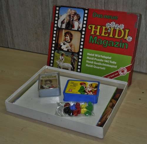 Vintage, Collectible Das Neue Heidi Magazin 4-in-1 Game Box by ASS (German)