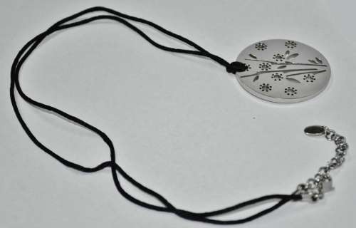 Authentic Swatch Stainless Steel Medallion Pendant Necklace and Earrings Set