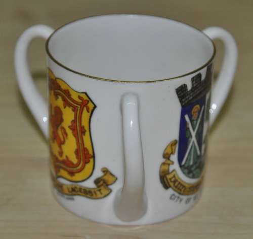 W.H Goss Crested China Loving Cup St, Andrews, Scotland including History of The Loving Cup Card