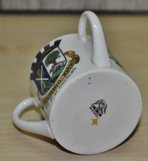 W.H Goss Crested China Loving Cup St, Andrews, Scotland including History of The Loving Cup Card