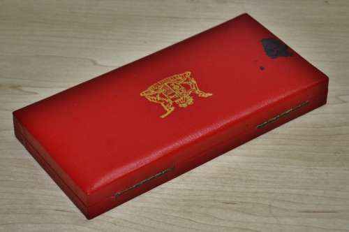 1982 SA Long Proof Set including R1 silver coin, excludes gold coins, in original red long box