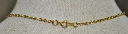 Vintage Gold Tone Necklace with Purple Glass, Brass Tone and Gold Tone Ceramic Flower Pendant