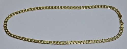 Vintage Solid 9ct Yellow Gold Curb Link Chain 6.8 mm, 56 cm, 35.2 grams stamped 9CT and 375