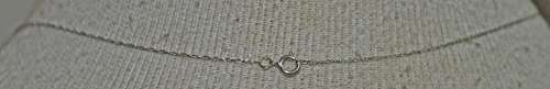 Vintage Super Fine 10ct White Gold Chain 0.5 mm, 45 cm, stamped 10K