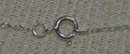 Vintage Super Fine 10ct White Gold Chain 0.5 mm, 45 cm, stamped 10K