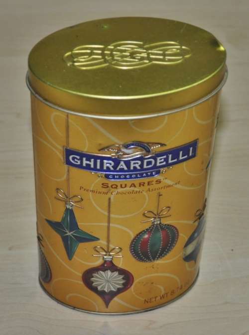 Contemporary, Collectible Ghirardelli Chocolates Squares Tin