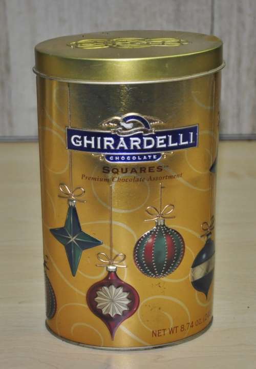 Contemporary, Collectible Ghirardelli Chocolates Squares Tin