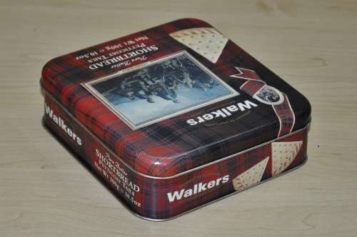 Contemporary, Collectible Walkers Pure Butter Shortbread Petticoat Tails Tin made in Scotland