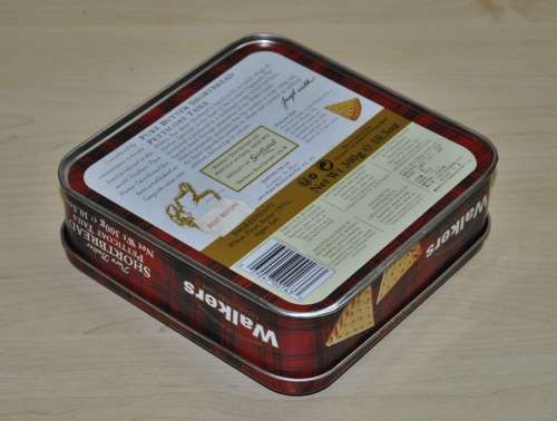 Contemporary, Collectible Walkers Pure Butter Shortbread Petticoat Tails Tin made in Scotland
