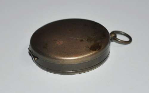 Vintage Brass Fob Compass with Sliding Lock made in West Germany c1950