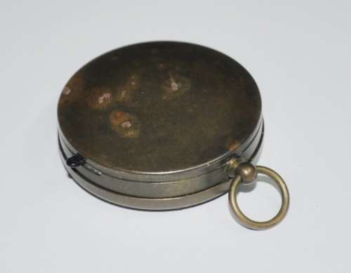 Vintage Brass Fob Compass with Sliding Lock made in West Germany c1950