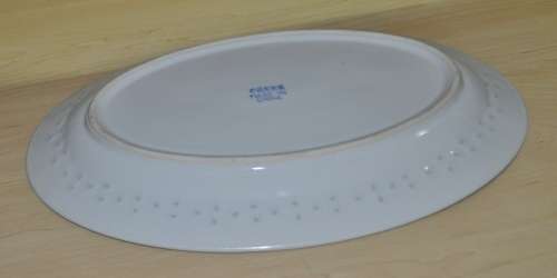 Vintage Chinese Porcelain Translucent Rice Grain Blue and White Dragon Serving Platter
