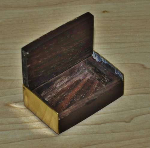 Traditional Small Vintage Shisham/Sheesham Wooden Brass Inlaid Box Made in India