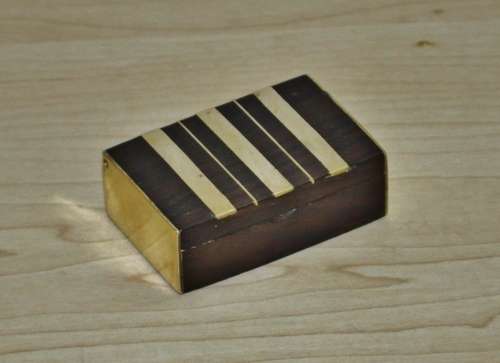 Traditional Small Vintage Shisham/Sheesham Wooden Brass Inlaid Box Made in India