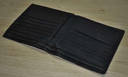Vintage Authentic Cartier Black Leather Men`s Wallet