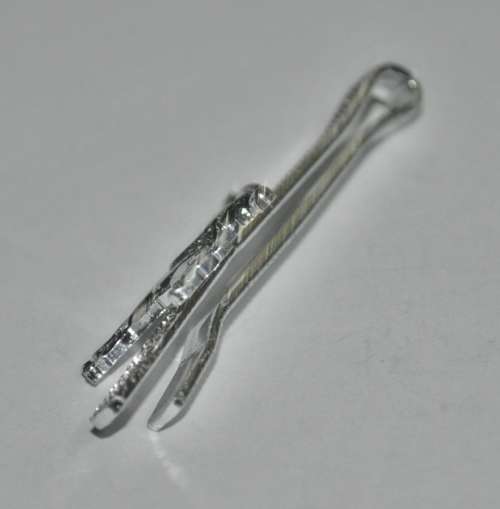 Vintage Silver Tone Horse Racing Tie Bar