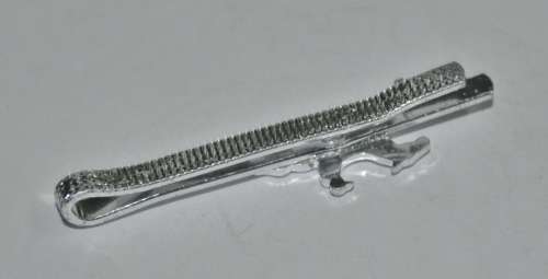 Vintage Silver Tone Horse Racing Tie Bar