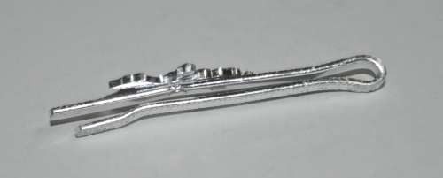 Vintage Silver Tone Horse Racing Tie Bar
