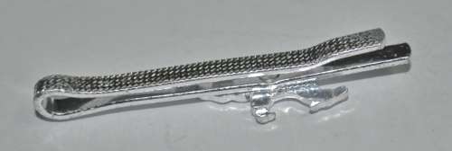 Vintage Silver Tone Horse Racing Tie Bar