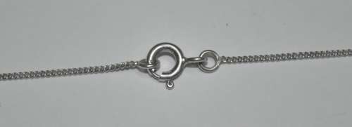 Vintage Middle Eastern YT900 Sterling Silver Heart and Crystal Pendant on 925 Silver Chain